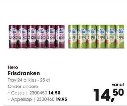Hero Frisdranken Tray 24 blikjes - 25 cl