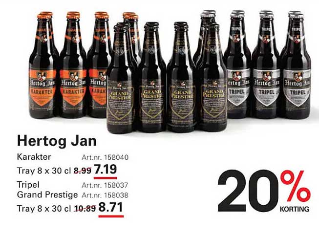 Hertog Jan Tray 8 x 30 cl