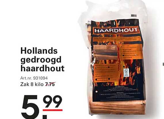 Hollands gedroogd haardhout