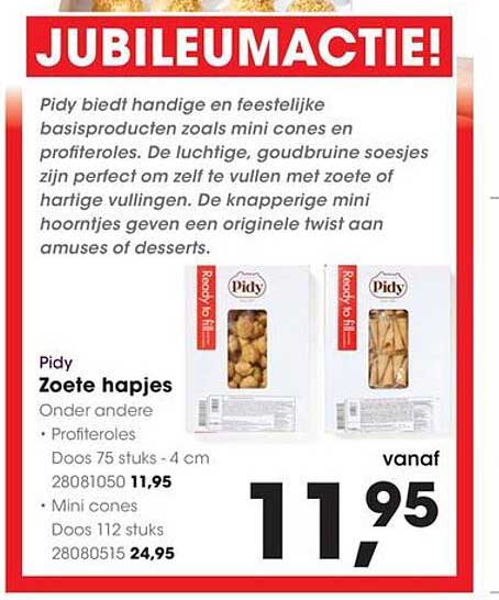 JUBILEUMACTIE! Pidy Zoete hapjes