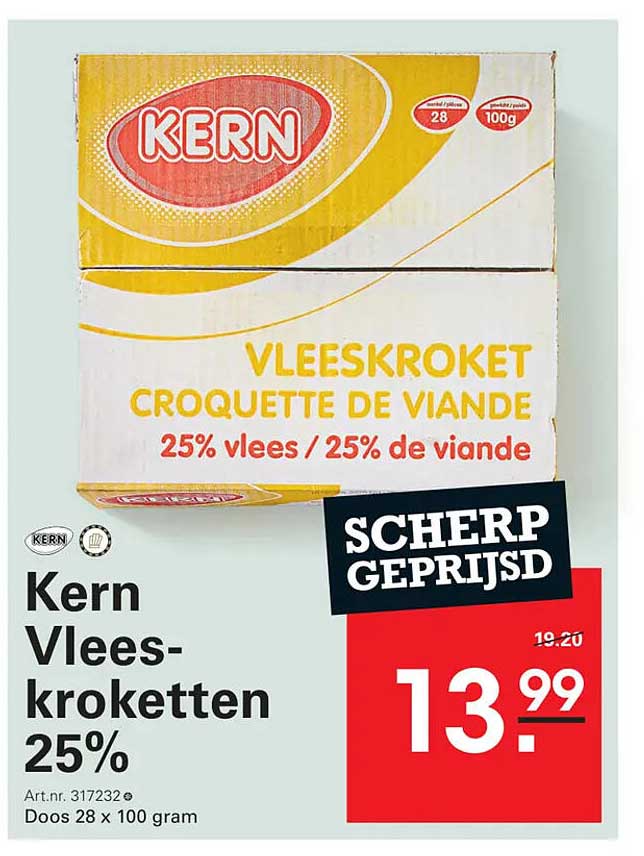 Kern Vleeskroketten 25%