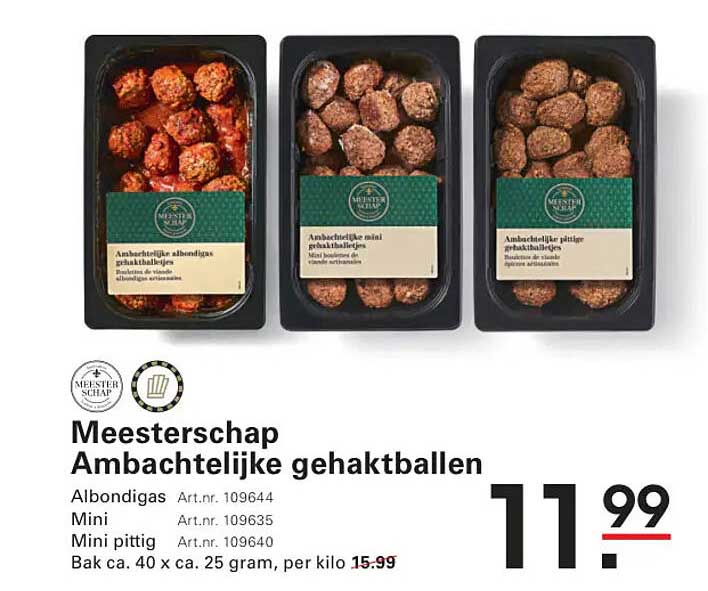 Meesterschap Ambachtelijke gehaktballen
