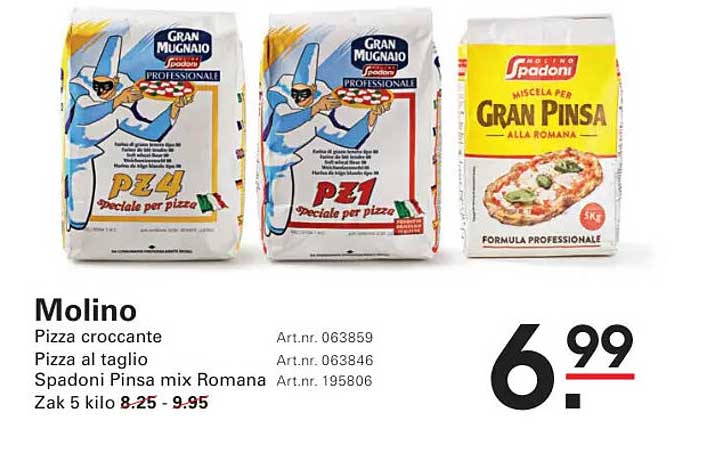 Molino Pizza croccante, Pizza al taglio, Spadoni Pinsa mix Romana