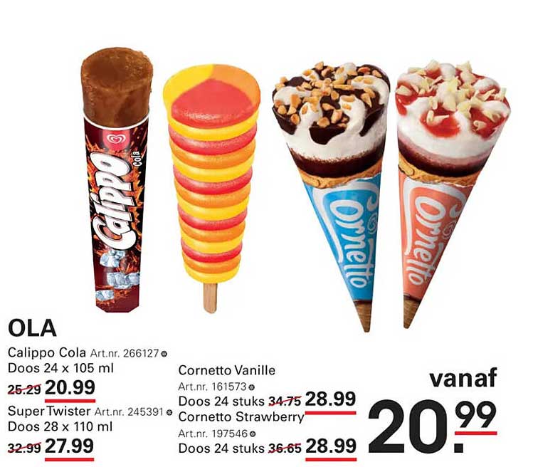 Ola IJs - Diverse soorten, Doos 24 stuks