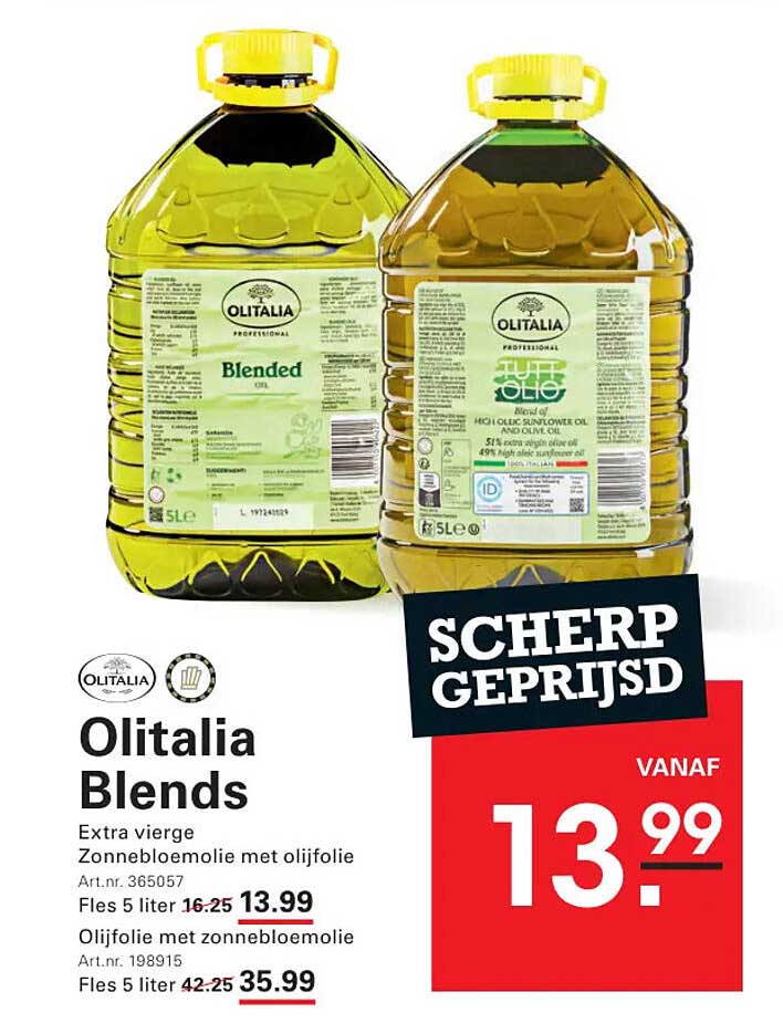 Olitalia Blends Extra vierge Zonnebloemolie met olijfolie 5 liter