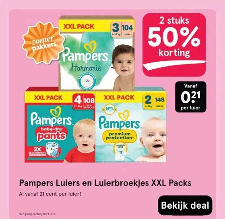 Pampers Luiers en Luierbroekjes XXL Packs