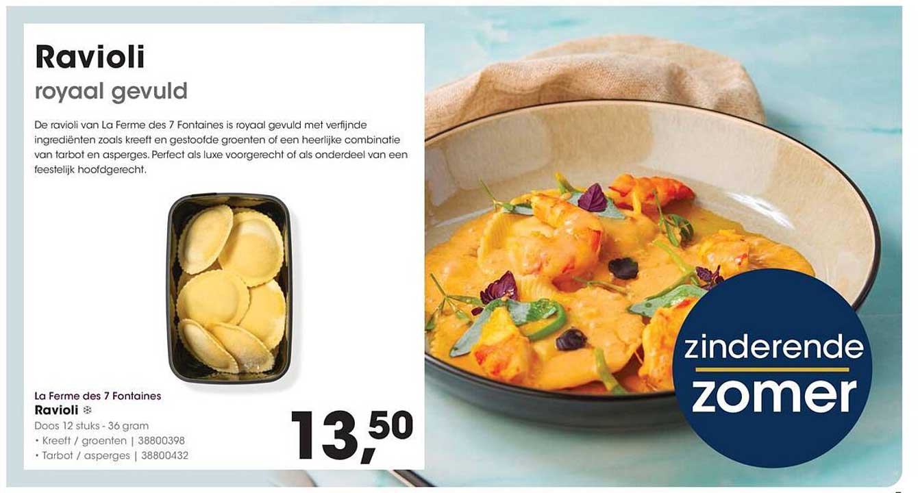 Ravioli royaal gevuld