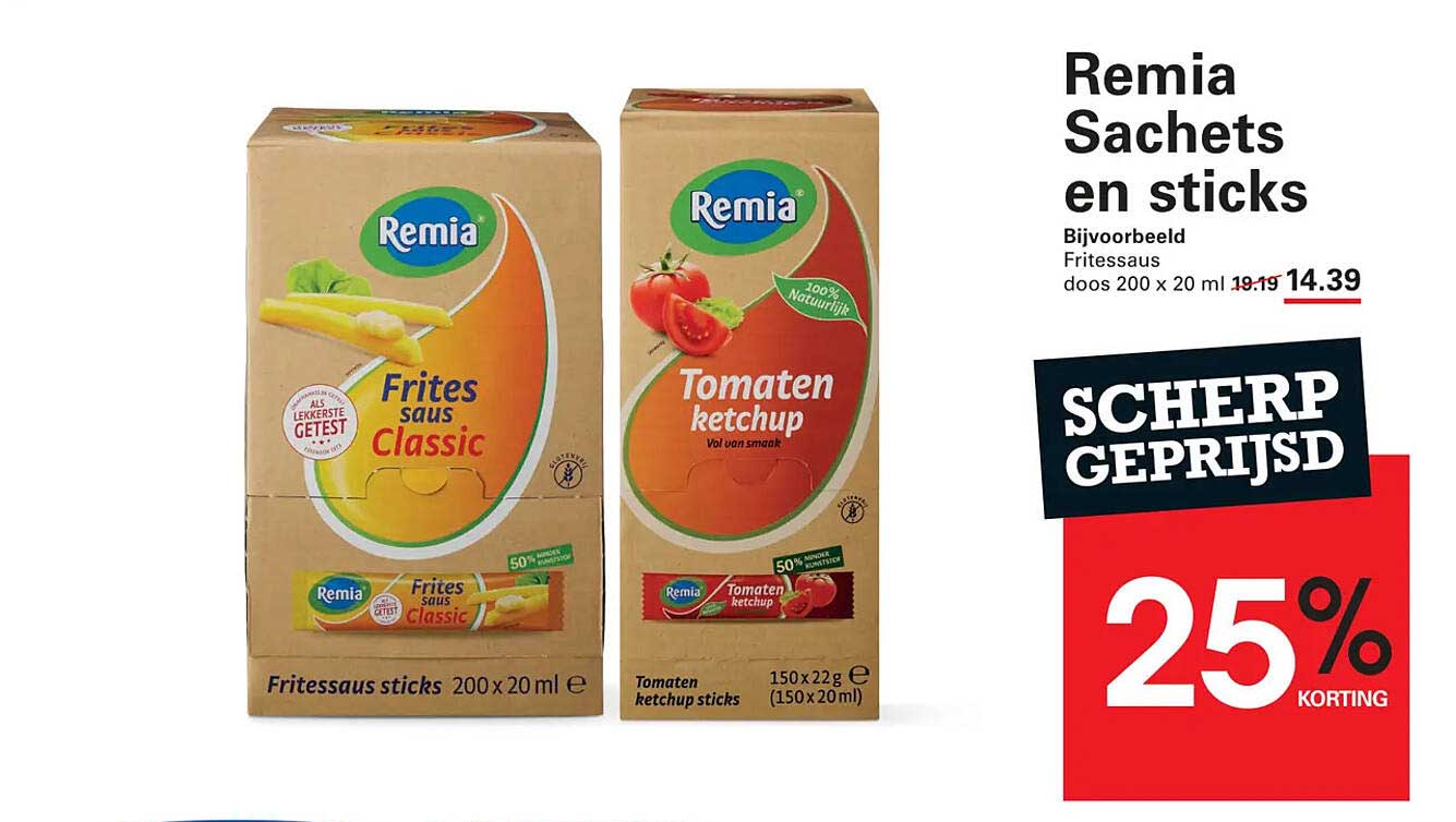Remia Sachets en sticks