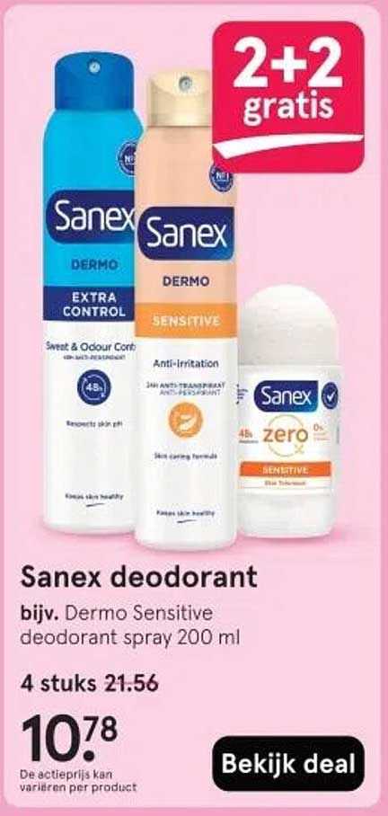 Sanex deodorant bijv. Dermo Sensitive deodorant spray 200 ml