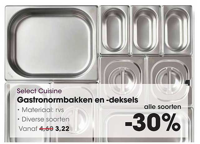 Select Cuisine Gastronomiebakken en -deksels