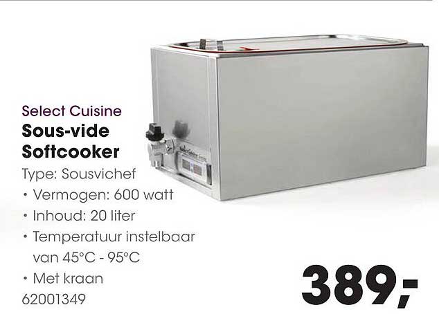 Select Cuisine Sous-vide Softcooker