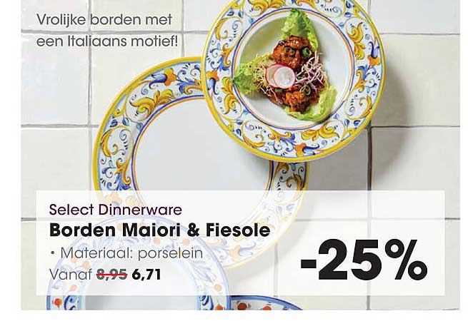 Select Dinnerware Borden Maiori & Fiesole