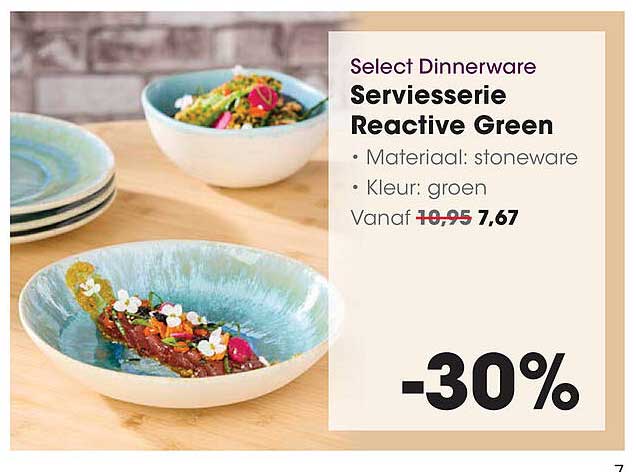 Serviesserie Reactive Green