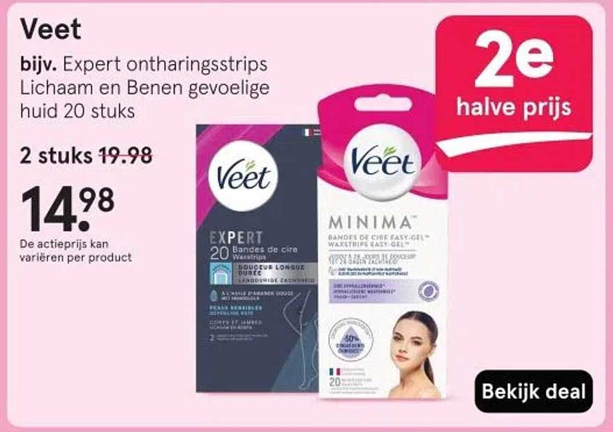 Veet Expert ontharingsstrips Lichaam en Benen gevoelige huid 20 stuks