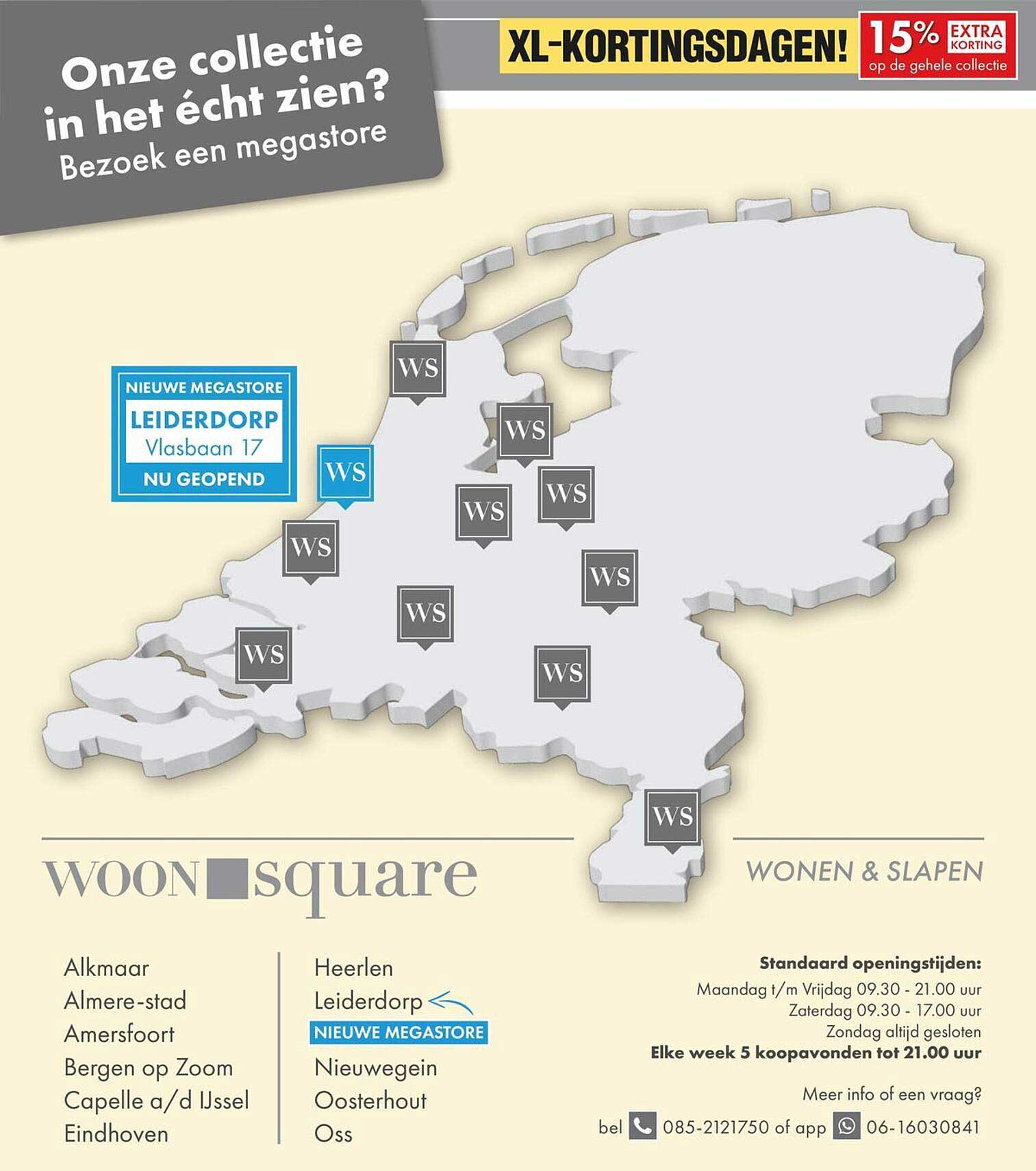 XL-KORTINGSDAGEN! 15% EXTRA KORTING op de gehele collectie
