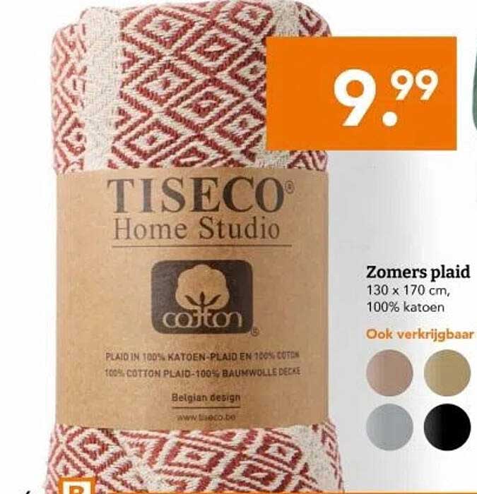 Zomers plaid 130 x 170 cm, 100% katoen
