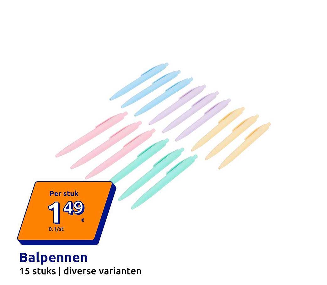 Balpennen 15 stuks | diverse varianten