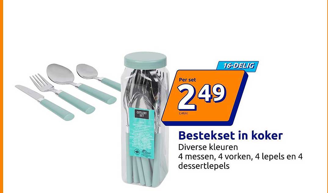 Bestekset in koker