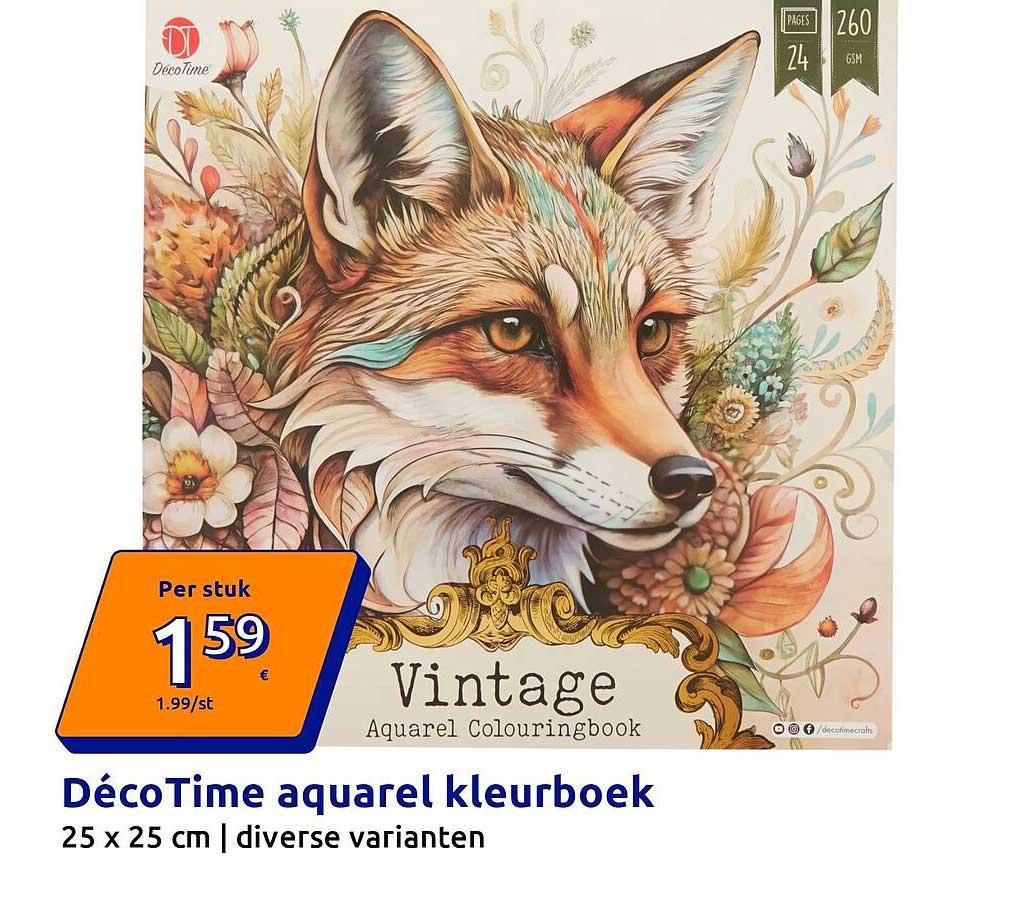 DécoTime aquarel kleurboek