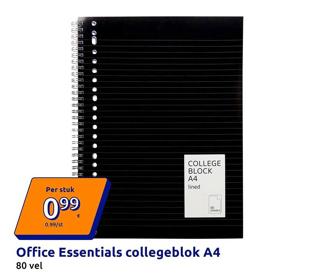 Office Essentials collegeblok A4 80 vel