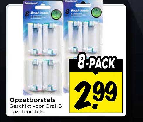 Opzetborstels Geschikt voor Oral-B opzetborstels 8-PACK