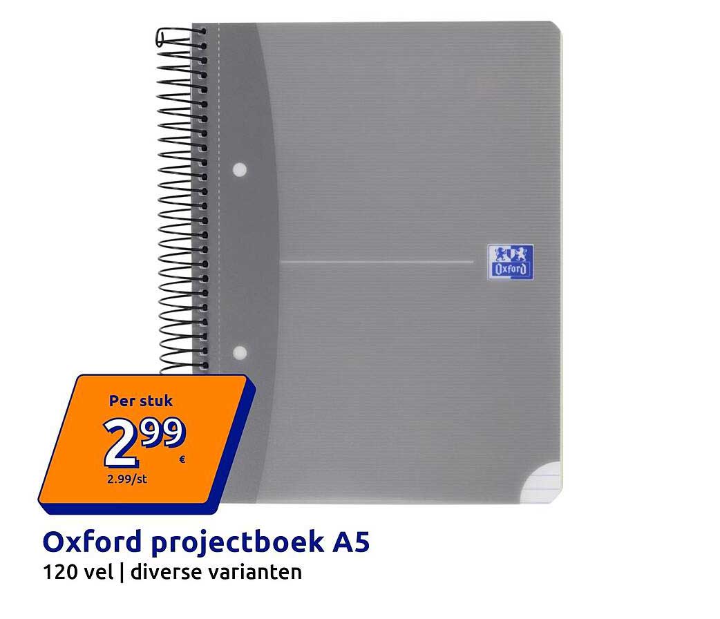 Oxford projectboek A5 120 vel | diverse varianten