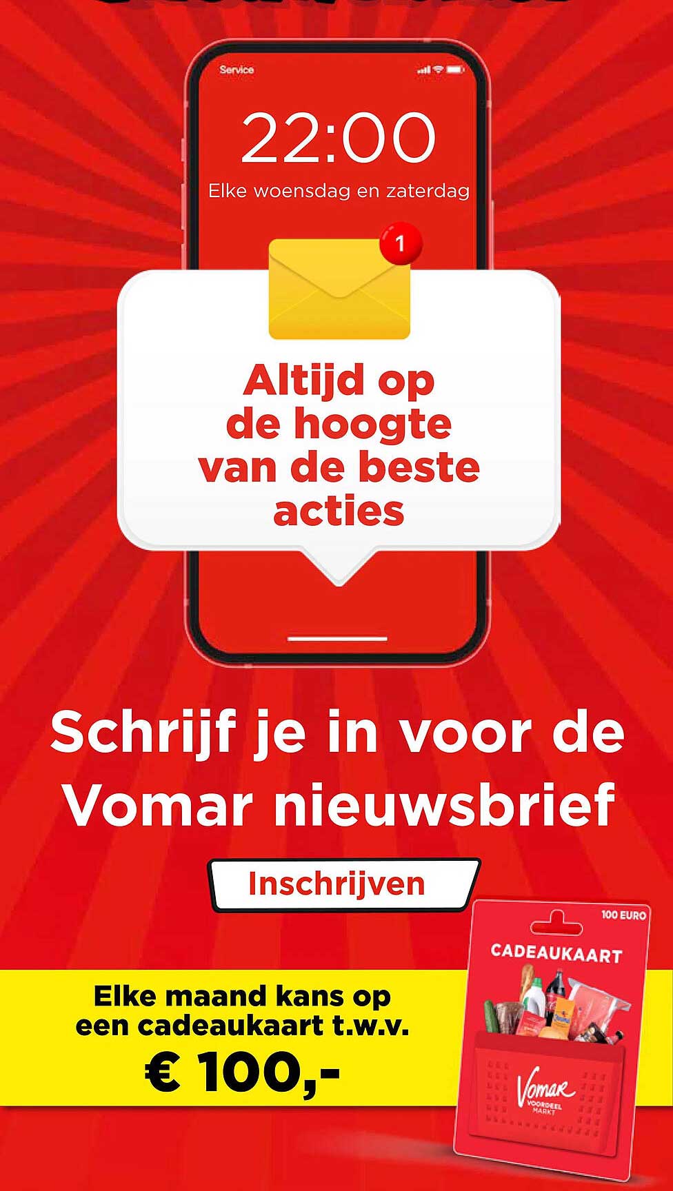 Schrijf je in voor de Vomar nieuwsbrief