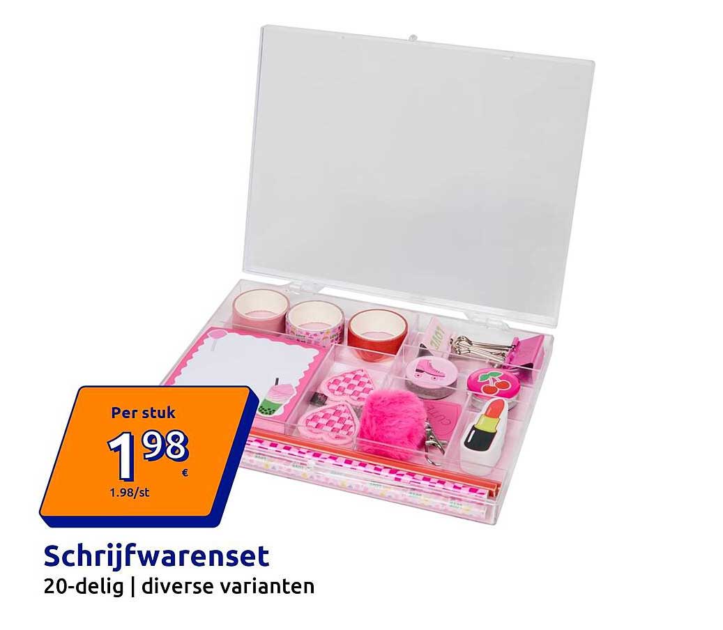 Schrijfwarenset 20-delig | diverse varianten