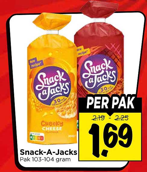 Snack-A-Jacks Pak 103-104 gram PER PAK