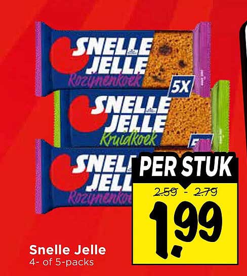 Snelle Jelle 4- of 5-packs PER STUK
