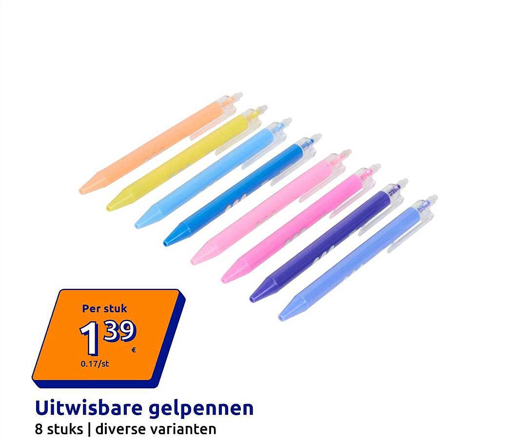 Uitwisbare gelpennen