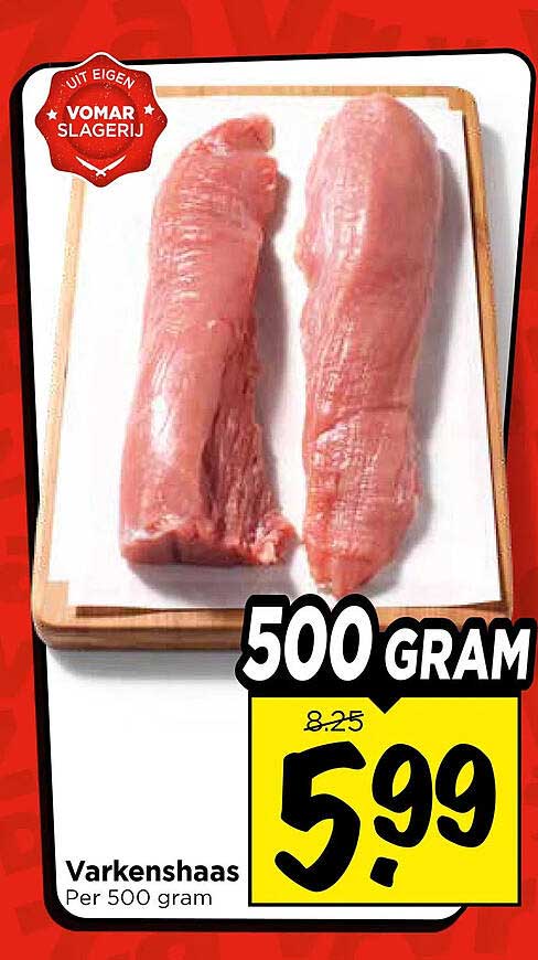 Varkenshaas Per 500 gram