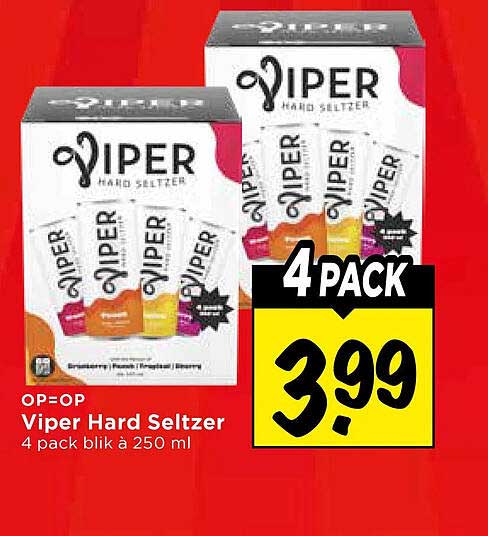Viper Hard Seltzer 4 pack blik á 250 ml 4 PACK