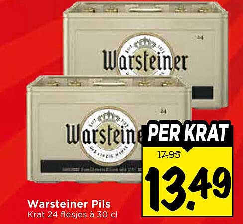 Warsteiner Pils Krat 24 flesjes à 30 cl PER KRAT