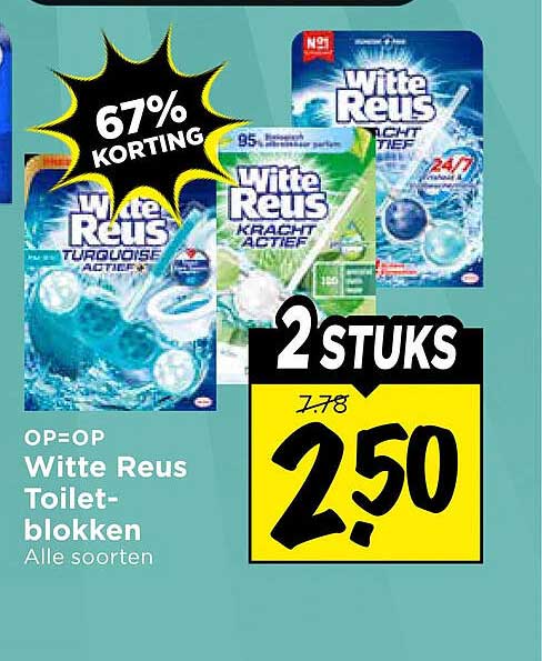 Witte Reus Toiletblokken Alle soorten 2 stuks