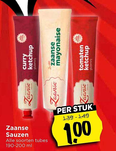 Zaanse Sauzen Alle soorten tubes 190-200 ml