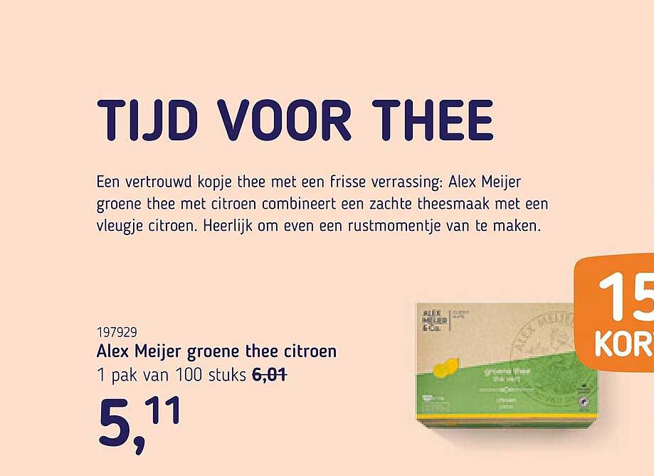 Alex Meijer groene thee citroen