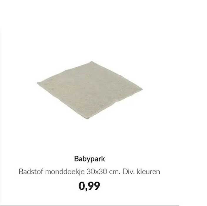 Badstof monddoekje 30x30 cm. Div. kleuren