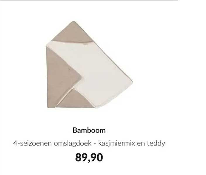 Bamboom 4-seizoenen omslagdoek - kasjmiermix en teddy