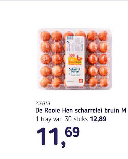 De Rooie Hen scharrelei bruin M