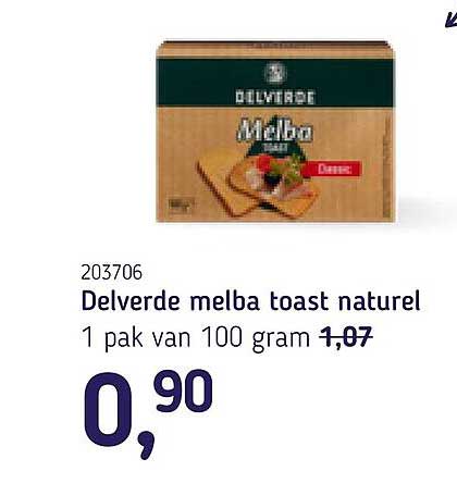 Delverde melba toast naturel