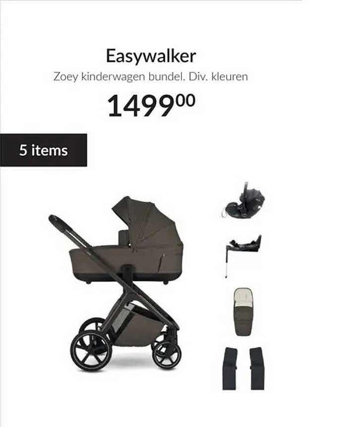 Easywalker Zoey kinderwagen bundel. Div. kleuren
