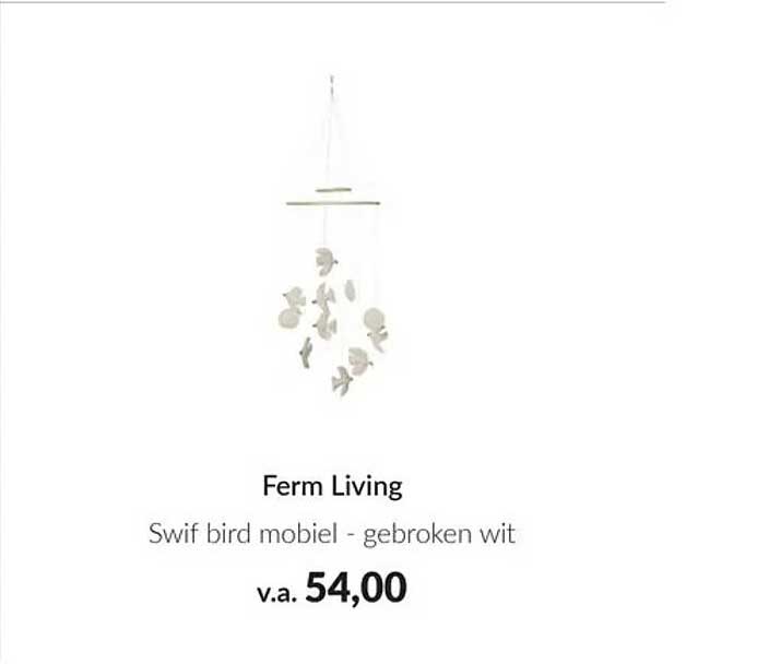 Ferm Living Swif bird mobiel - gebroken wit
