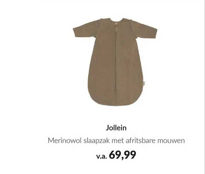 Jollein Merinowol slaapzak met afritsbare mouwen