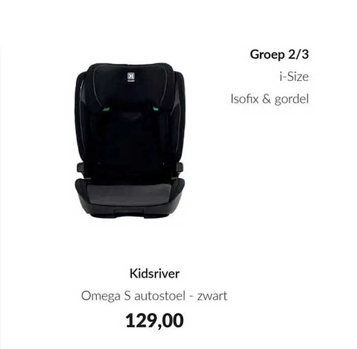 Kidsriver Omega S autostoel - zwart