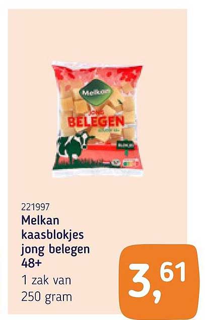 Melkan kaasblokjes jong belegen 48+