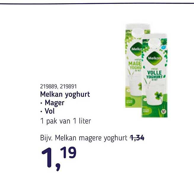 Melkan yoghurt • Mager • Vol