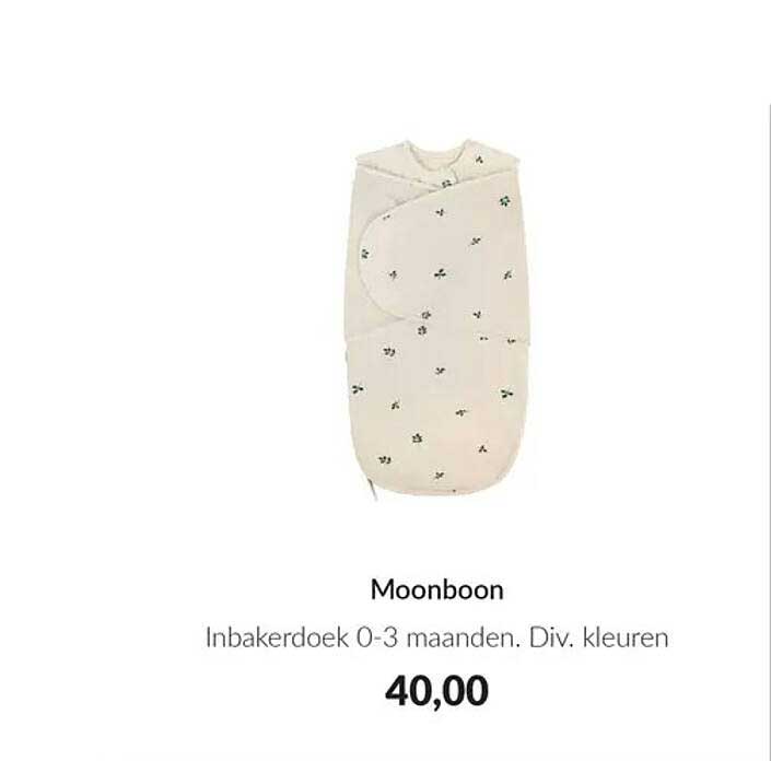 Moonboon Inbakerdoek 0-3 maanden. Div. kleuren