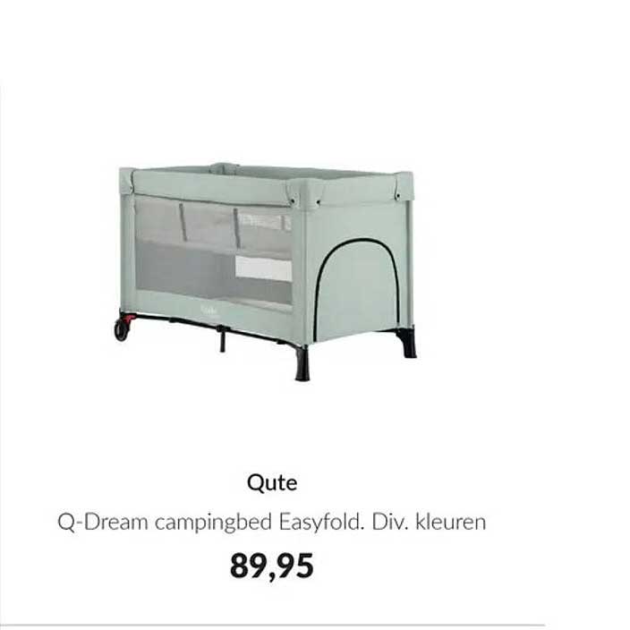 Q-Dream campingbed Easyfold. Div. kleuren