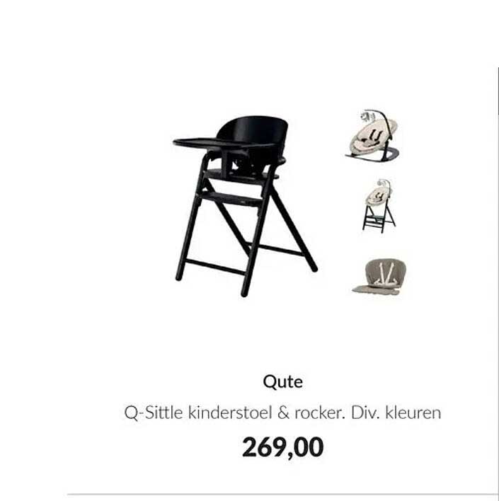 Qute Q-Sittle kinderstoel & rocker. Div. kleuren